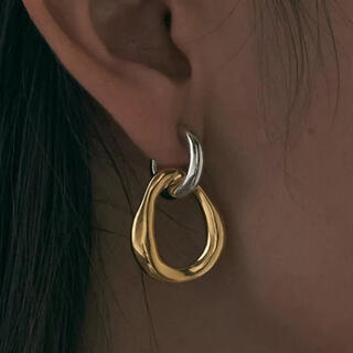 2way bicolor earrings / #201