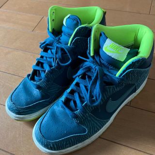 ナイキ(NIKE)のNIKE ハイカットスニーカー　グリーン　24cm(スニーカー)