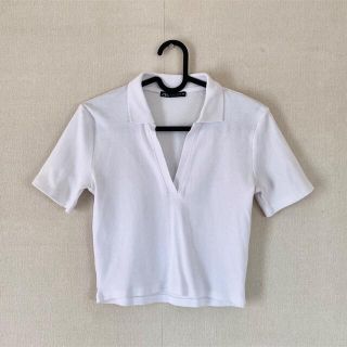 ザラ(ZARA)の【ZARA】リブポロシャツ(ポロシャツ)