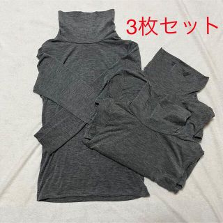 ユニクロ(UNIQLO)のユニクロ　ヒートテックタートルネック　130㎝　セット　まとめ売り(Tシャツ/カットソー)