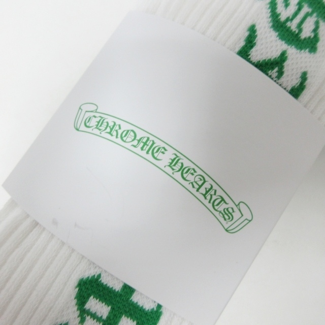 Chrome Hearts(クロムハーツ)のクロムハーツ CHROME HEARTS SOCKS 靴下 3P L 白 赤黒緑 メンズのレッグウェア(ソックス)の商品写真