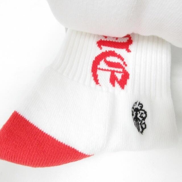 Chrome Hearts(クロムハーツ)のクロムハーツ CHROME HEARTS SOCKS 靴下 3P L 白 赤黒緑 メンズのレッグウェア(ソックス)の商品写真