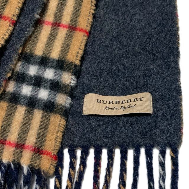 BURBERRY(バーバリー)の専用★バーバリー カシミヤ リバーシブル ロング マフラー BURBERRY メンズのファッション小物(マフラー)の商品写真