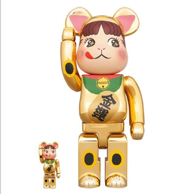 BE＠RBRICK 招き猫 ペコちゃん 金運 金メッキ 100% & 400%