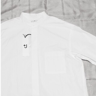 ユニクロ(UNIQLO)のユニクロ +J スーピマコットンオーバーサイズスタンドカラーシャツ  メンズ(シャツ)