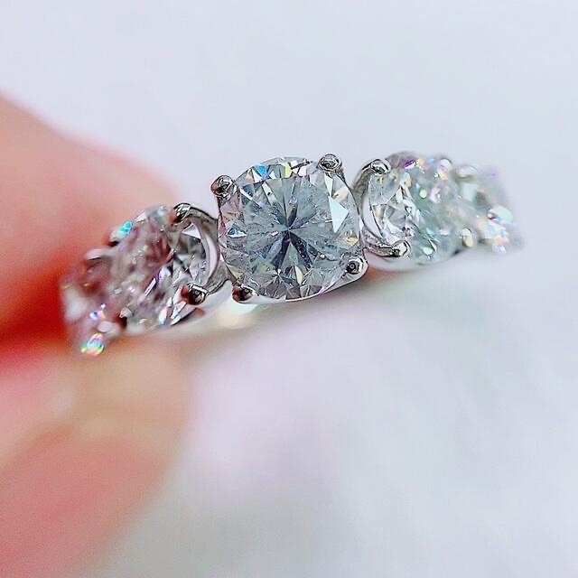 ★1.11ct&2.4ct★✨大粒ダイヤモンドプラチナエタニティリング指輪12号