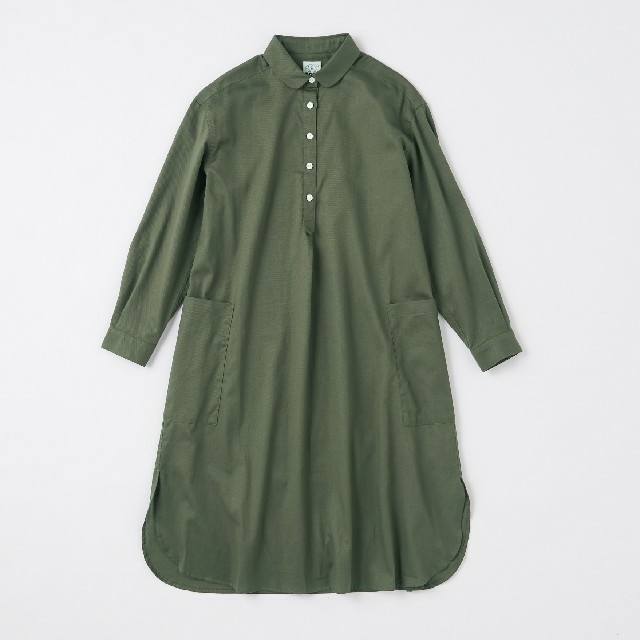 IDEE(イデー)の≪新品≫  POOL いろいろの服 コットンツイルシャツワンピース／チャコール レディースのワンピース(ロングワンピース/マキシワンピース)の商品写真