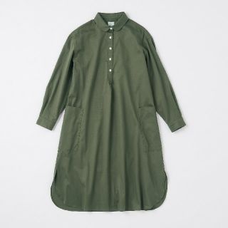 イデー(IDEE)の≪新品≫  POOL いろいろの服 コットンツイルシャツワンピース／チャコール(ロングワンピース/マキシワンピース)