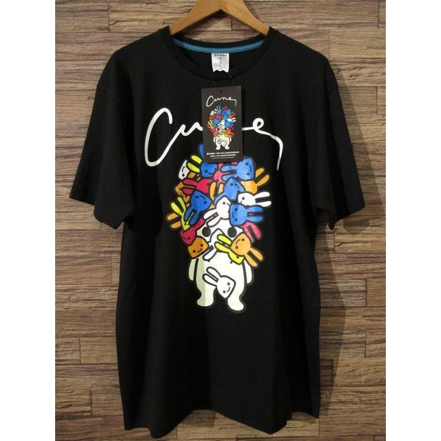 CR10 G① XL 新品 キューン 24周年 ウサギ24個ちゃん Tシャツ 黒