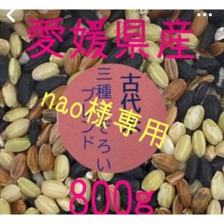 nao様専用　古代米3種ふぞろいブレンド　愛媛県産　800ｇ(米/穀物)