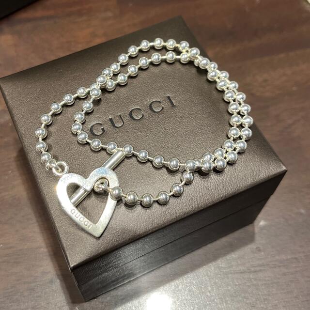 Gucci - GUCCI ネックレス ボールチェーンネックレス ハートの通販 by 