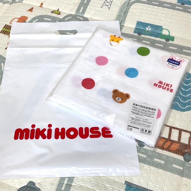 mikihouse(ミキハウス)の【専用出品】ミキハウス ガーゼバスタオル 沐浴タオル 今治タオル インテリア/住まい/日用品の日用品/生活雑貨/旅行(タオル/バス用品)の商品写真