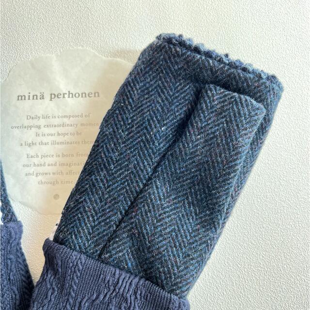 mina perhonen(ミナペルホネン)の指なし手袋 ⚮̈ミナペルホネン veronica ⚮̈ハンドウォーマー ハンドメイドのファッション小物(手袋)の商品写真