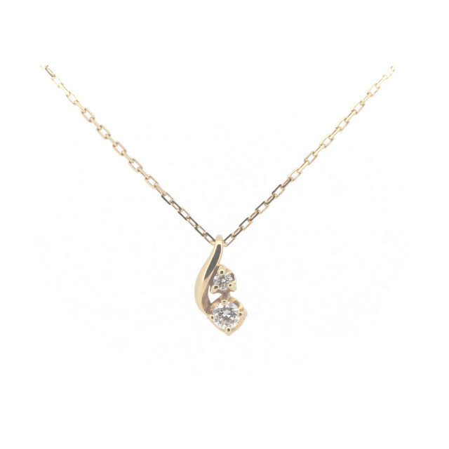 ヴァンドーム青山 ダイヤモンド ネックレス K18YG(18金 イエローゴールド)約37-40cmチェーン幅