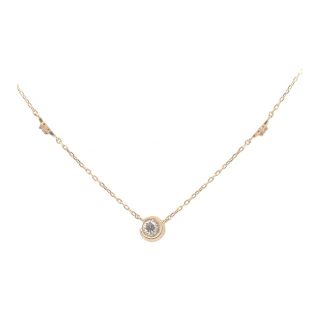 スタージュエリー(STAR JEWELRY)のスタージュエリー ムーンセッティング ダイヤモンド ネックレス 0.08ct K18YG(18金 イエローゴールド)(ネックレス)