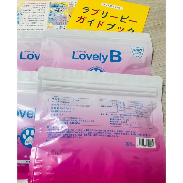 ラブリービー   Lovely B   6袋セット   犬　猫　ペット用歯磨き粉 その他のペット用品(その他)の商品写真