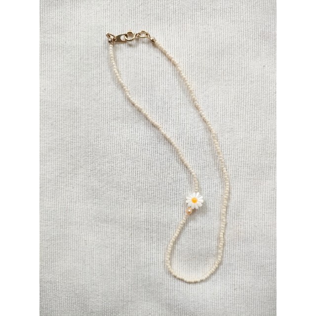 TODAYFUL(トゥデイフル)のMarguerite✕yellowpearlネックレス ハンドメイドのアクセサリー(ネックレス)の商品写真