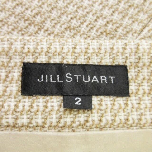 JILLSTUART(ジルスチュアート)のジルスチュアート スカート ツイード フレア ひざ丈 ゴールドボタン ベージュ レディースのスカート(ひざ丈スカート)の商品写真