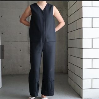 ドゥロワー(Drawer)の【新品】eLLa eco oxford jump suits (black)(サロペット/オーバーオール)