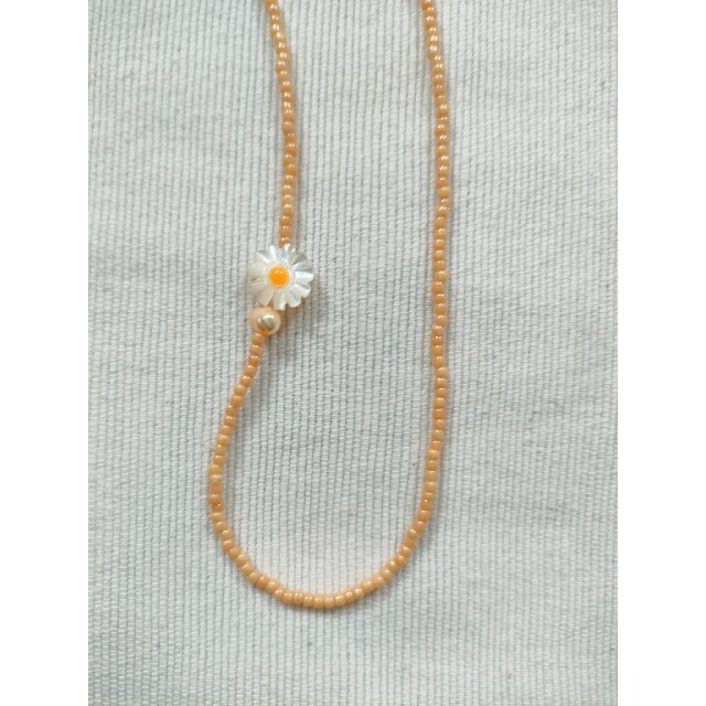 TODAYFUL(トゥデイフル)のMarguerite✕yellowpearl✕camelネックレス ハンドメイドのアクセサリー(ネックレス)の商品写真