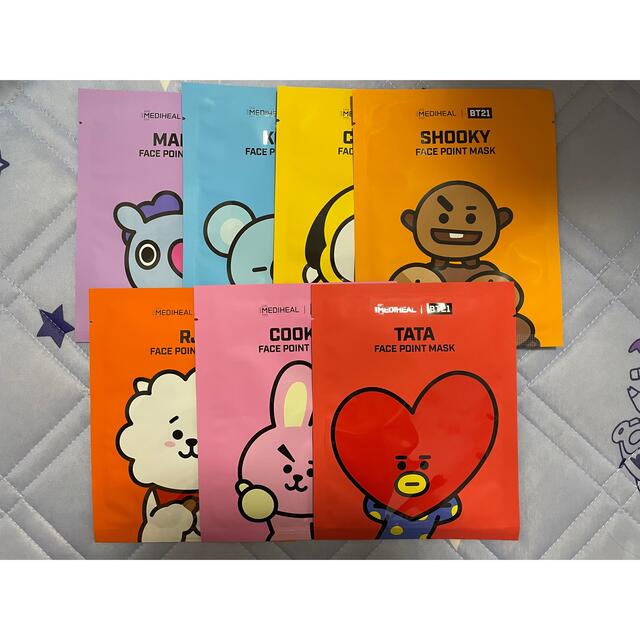 BT21(ビーティーイシビル)のMEDIHEAL BT21 FACE POINT MASK コスメ/美容のスキンケア/基礎化粧品(パック/フェイスマスク)の商品写真