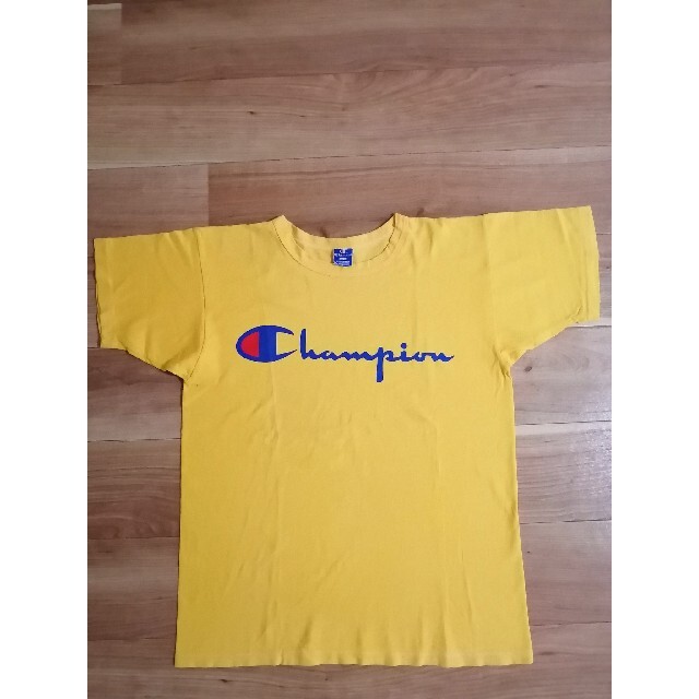 Champion(チャンピオン)の90s USA製 Champion チャンピオン ビンテージ Tシャツ イエロー メンズのトップス(Tシャツ/カットソー(半袖/袖なし))の商品写真