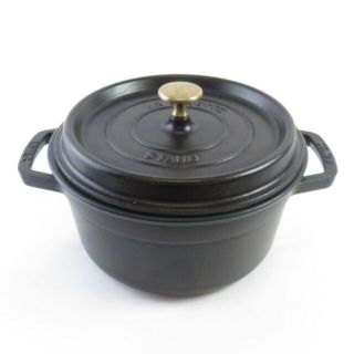 ストウブ(STAUB)のストウブココットラウンド22両手鍋＆セラミックスチーマーバスケットSY3781H(鍋/フライパン)