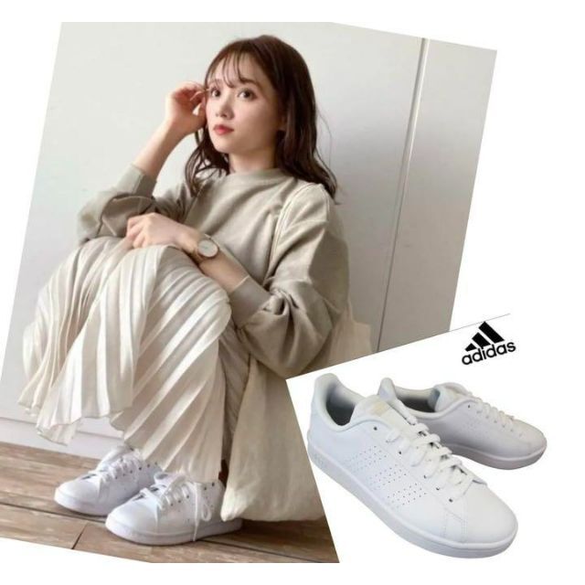 adidas(アディダス)のamun様      ✨23cm✨ALL WHITE✨アディダス✨アドバンコート レディースの靴/シューズ(スニーカー)の商品写真