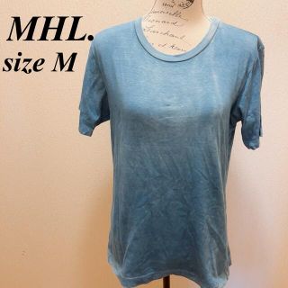 マーガレットハウエル(MARGARET HOWELL)の美品★MHL.マーガレットハウェルシンプルライトブルーデニム風Tシャツ★M(Tシャツ(半袖/袖なし))