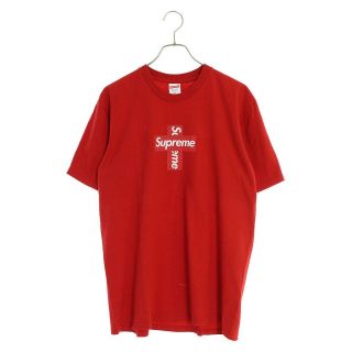 Supreme シュプリーム Tシャツ サイズ:S 20AW クロス BOXロゴ プリント クルーネック 半袖 Cross Box Logo Tee レッド 赤 トップス カットソー カジュアル ブランド ストリート【メンズ】【美品】メンズ