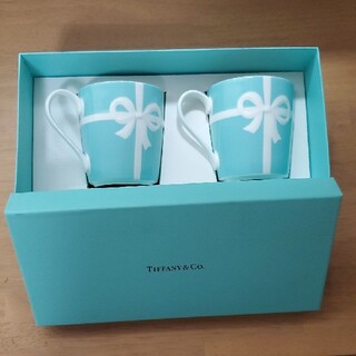 ティファニー(Tiffany & Co.)のティファニーブルーボックスマグ マグカップ　二個セット(グラス/カップ)