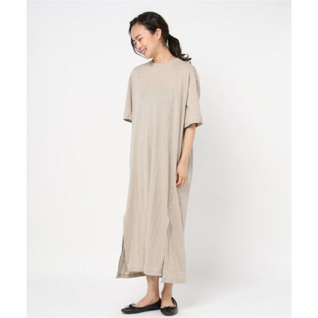 unfil French Linen Jersey T-Shirt Dress