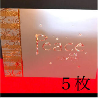 ホリデーシーズン　グリーティングカード　"Peace on earth" 5枚(印刷物)