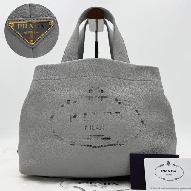 人気絶頂 プラダ ✨格安✨ - PRADA パンチング 付属品付き レザー