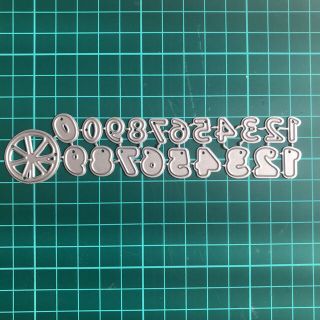 【新品】カッティングダイ☆ 背景・レモン付数字
