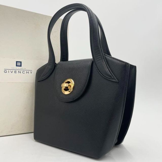 ✨超レア・美品✨ ジバンシー ハンドバッグ レザー ロゴ ブラック 保存