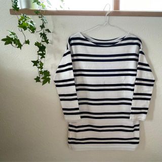 ドゥーズィエムクラス(DEUXIEME CLASSE)の《美品》Deuxieme Classe  八部袖 ボーダーカットソー(カットソー(長袖/七分))