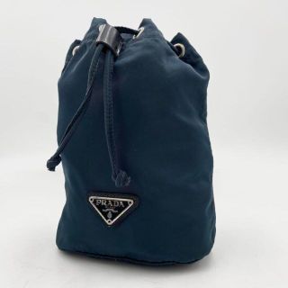 PRADA プラダ 巾着ポーチ 三角ロゴ ネイビー - library.iainponorogo.ac.id