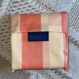 バグゥ(BAGGU)のBAGGU standard  ブリックストライプ　オレンジ　クリーム(エコバッグ)