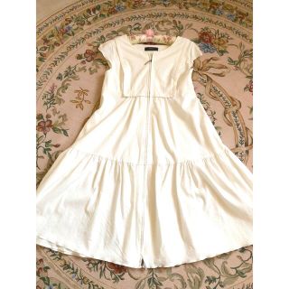 フォクシー(FOXEY) ひざ丈ワンピース(レディース)(ストライプ)の通販