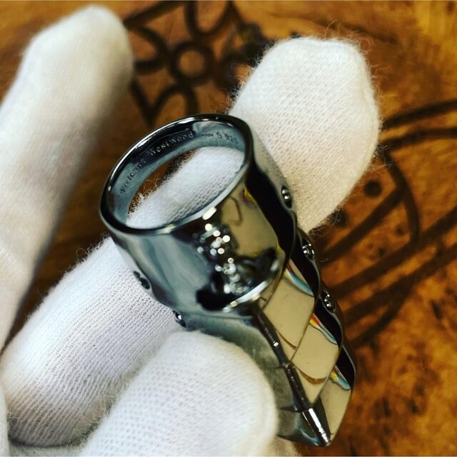 良品/最新版VivienneWestwood アーマーリング/ガンメタル 【最新入荷
