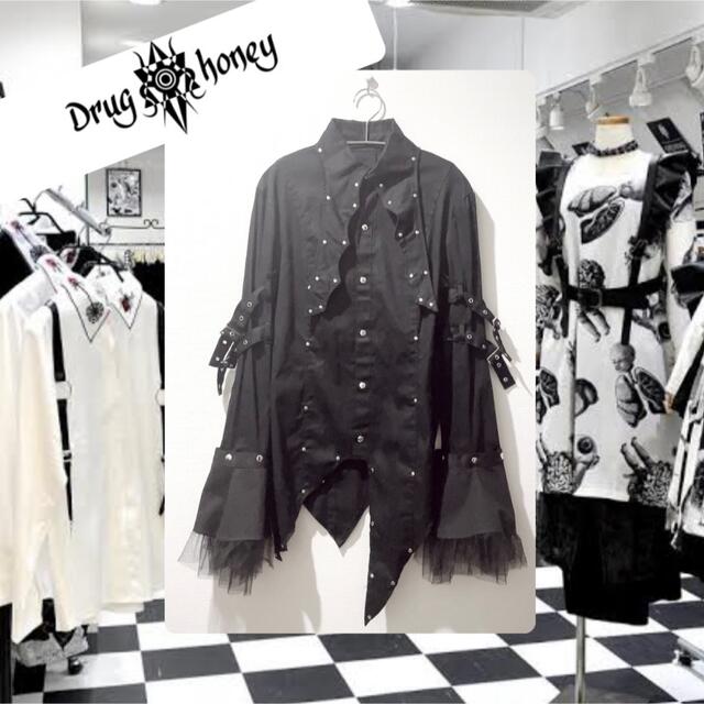 FUNKY FRUIT(ファンキーフルーツ)の【Drug Honey】❤︎姫袖ブラウス❤︎パンク　ゴシック　V系　シャツ レディースのトップス(シャツ/ブラウス(長袖/七分))の商品写真