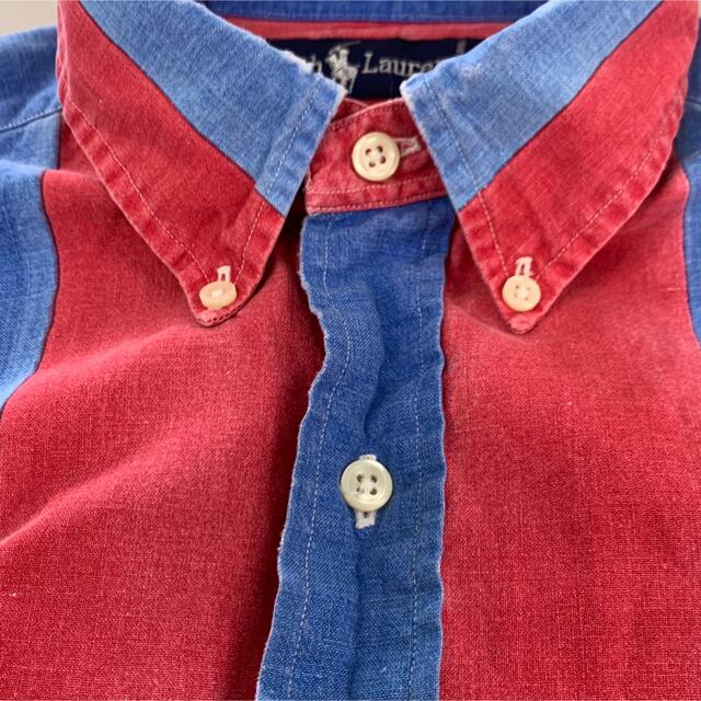 Ralph Lauren(ラルフローレン)の【Ralph Lauren】80s 半袖ストライプBDシャツ ヴィンテージ 古着 メンズのトップス(シャツ)の商品写真