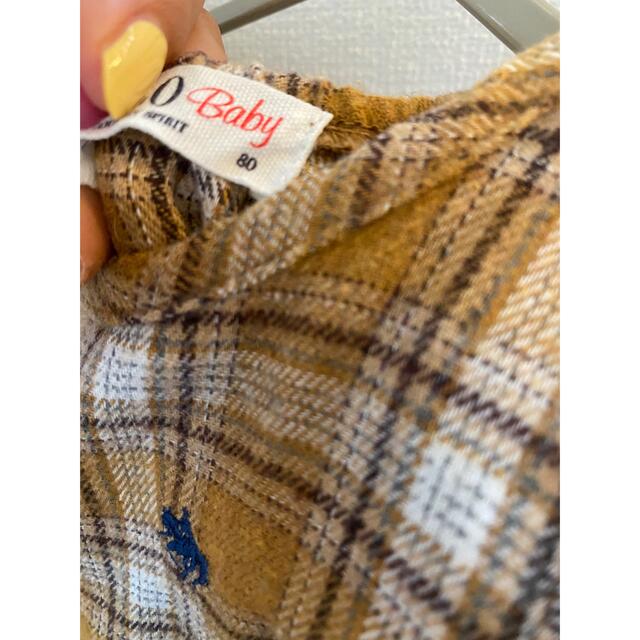 POLO RALPH LAUREN(ポロラルフローレン)のPOLO baby 黄色チェック🟡ワンピース　80 キッズ/ベビー/マタニティのベビー服(~85cm)(ワンピース)の商品写真