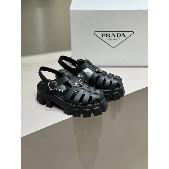 PRADA PRADA 22ss モノリス ラバーサンダル サイズ36