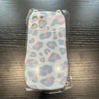 37 耳付きピンクレオパードiPhoneケース  iphone11pro用(iPhoneケース)