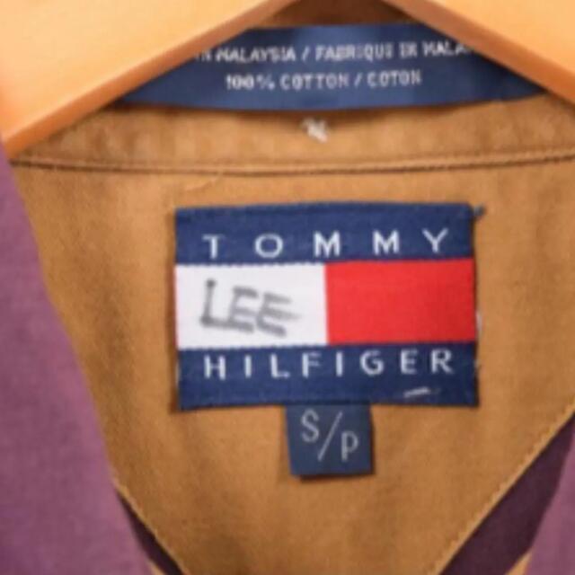 TOMMY HILFIGER(トミーヒルフィガー)のトミーヒルフィガー　シャツ　古着　紫 メンズのトップス(シャツ)の商品写真