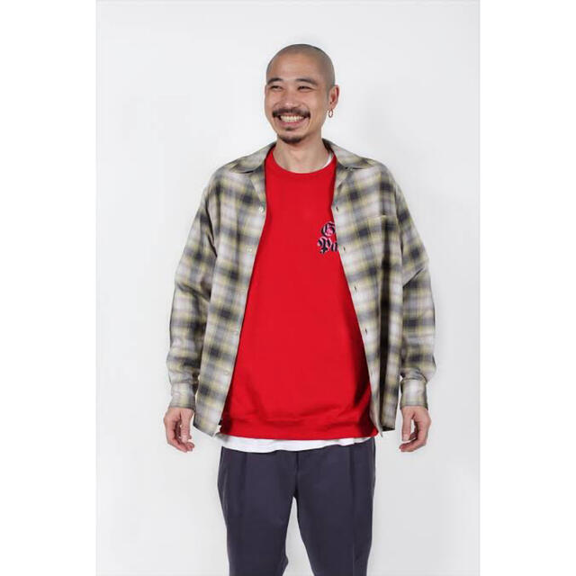 21SS WACKO MARIA オンブレチェック オープンカラーシャツ