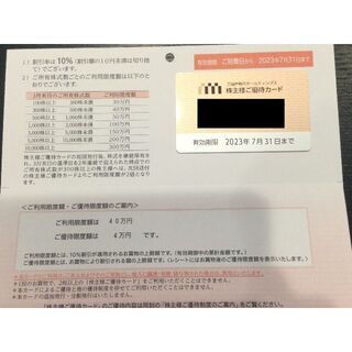 三越伊勢丹 株主優待　40万円　女性名義(ショッピング)