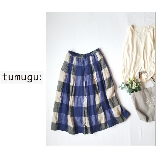 tumugu - 専用です✨ ツムグ ブロックチェックスカート コットンリネン